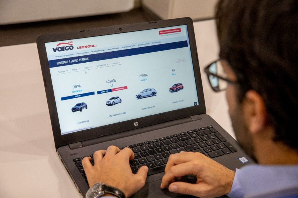 Portale web di Leonori, in collaborazione con Vaigo, per il noleggio a lungo termine delle auto nuove