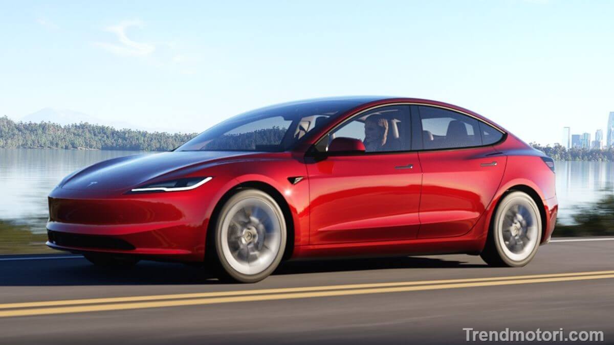 Ultimo modello della versione aggiornata della Nuova Tesla Model 3